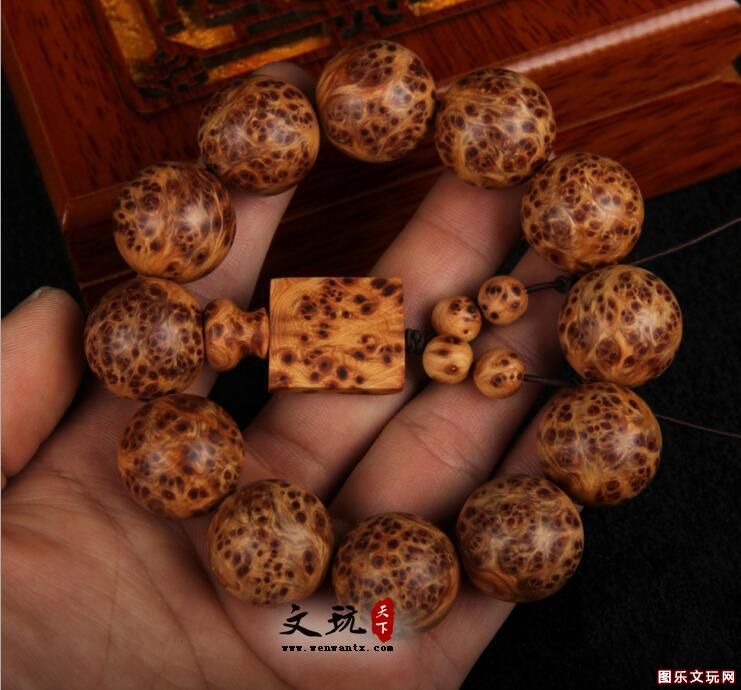 崖柏手串瘤疤手链柏香木质文玩2.0崖柏佛珠念珠配无事牌 弟子珠-2